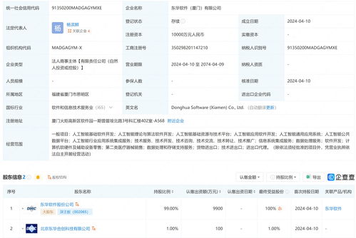 东华软件1亿成立新公司，加码AI基础软件开发与多元化布局